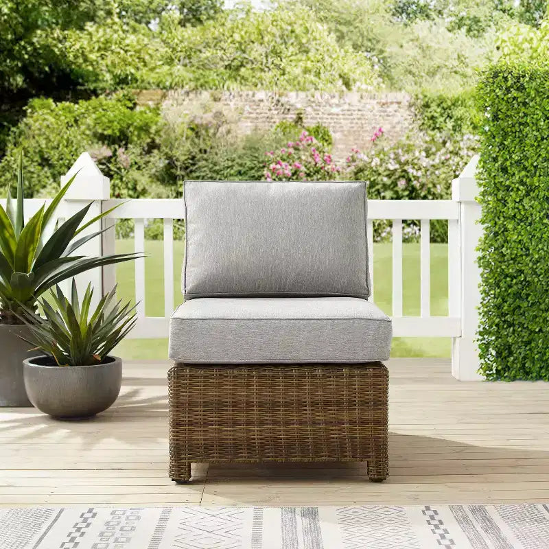 Bradenton Outdoor Sectional Center Chair- Crosley