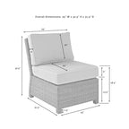 Bradenton Outdoor Sectional Center Chair- Crosley