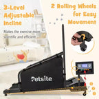 Tapis de course Costway pour chiens de petite et moyenne taille - Machine d'entraînement pour animaux de compagnie en intérieur