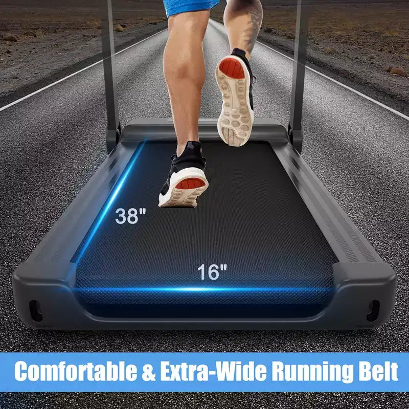 Tapis de course électrique Costway 2,25 CV avec contrôle par application pour la maison et le bureau