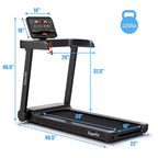 Tapis de course électrique Costway 2,25 CV avec contrôle par application pour la maison et le bureau