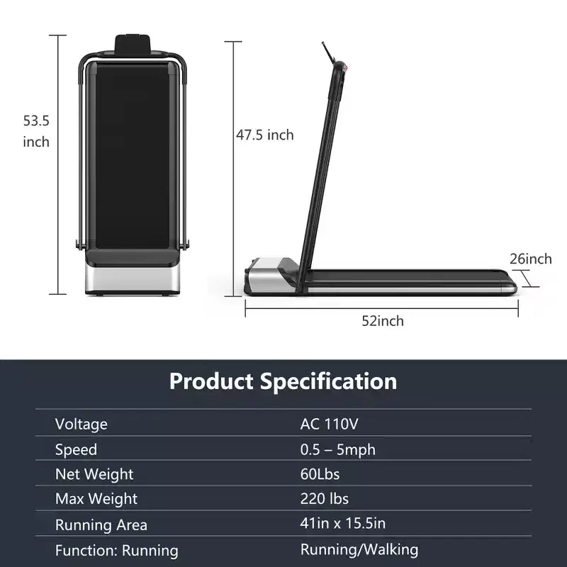 Costway Installation-Free Ultra-Thin Folding Treadmill Exercise Fitness Machine w/5-Layer