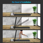 Costway Installation-Free Ultra-Thin Folding Treadmill Exercise Fitness Machine w/5-Layer