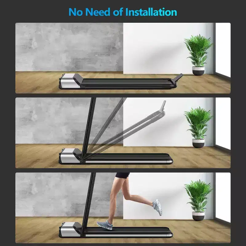 Costway Installation-Free Ultra-Thin Folding Treadmill Exercise Fitness Machine w/5-Layer