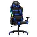 Costway Gaming Chair Adjustable Swivel Computer Chair w/ LED Lights & Remote