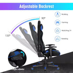 Chaise de jeu Costway pivotante et réglable avec lumières LED et télécommande