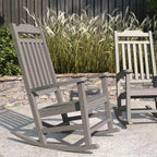 Merrick Lane Lot de 2 chaises à bascule en résine pour intérieur/extérieur