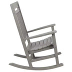 Merrick Lane Lot de 2 chaises à bascule en résine pour intérieur/extérieur