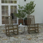Merrick Lane Lot de 2 chaises à bascule en résine pour intérieur/extérieur
