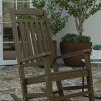 Merrick Lane Lot de 2 chaises à bascule en résine pour intérieur/extérieur