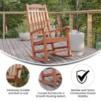 Merrick Lane Lot de 2 chaises à bascule en résine pour intérieur/extérieur