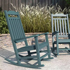 Merrick Lane Lot de 2 chaises à bascule en résine pour intérieur/extérieur