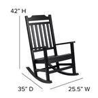 Merrick Lane Lot de 2 chaises à bascule en résine pour intérieur/extérieur