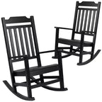 Merrick Lane Lot de 2 chaises à bascule en résine pour intérieur/extérieur