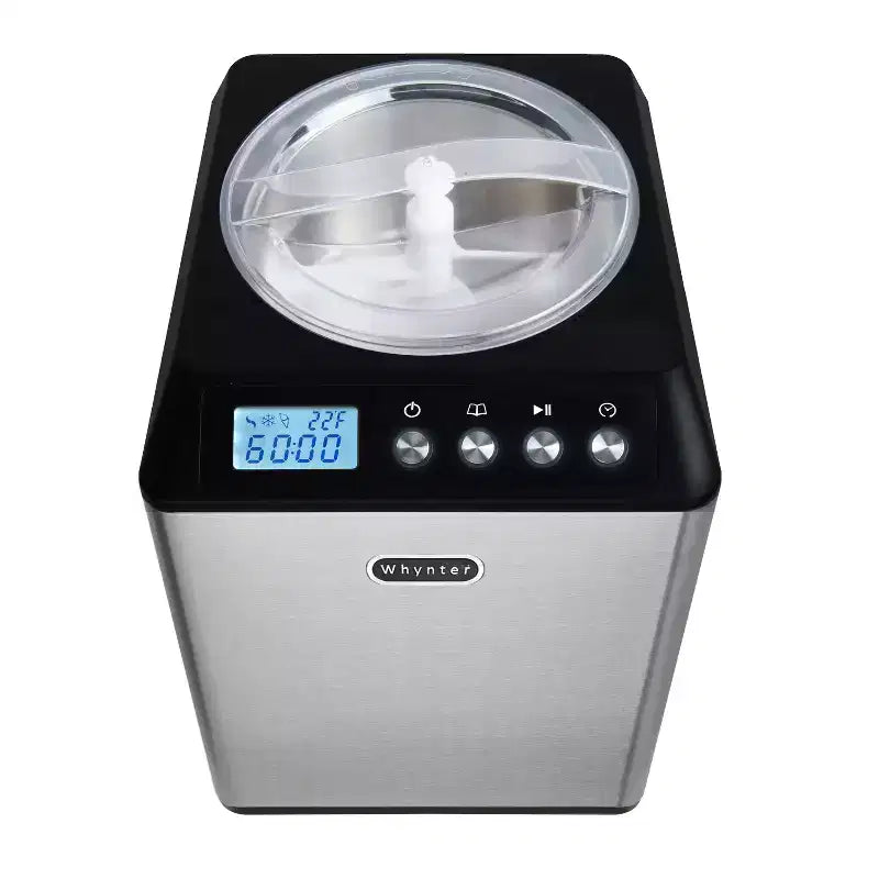 Machine à crème glacée verticale Whynter 2,1 pintes avec bol en acier inoxydable