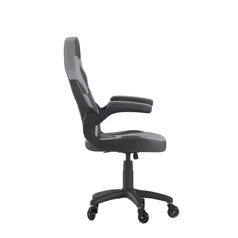 Fauteuil de jeu Flash Furniture X10, Chaise de bureau, d'ordinateur ou de PC de course, avec accoudoirs relevables et roulettes transparentes