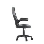 Fauteuil de jeu Flash Furniture X10, Chaise de bureau, d'ordinateur ou de PC de course, avec accoudoirs relevables et roulettes transparentes