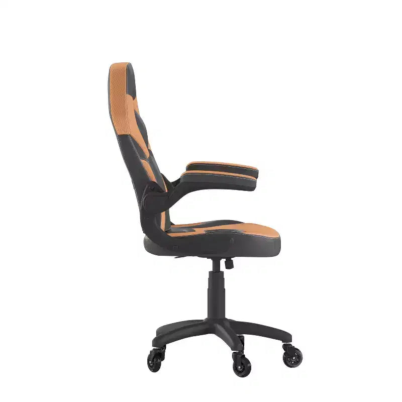 Fauteuil de jeu Flash Furniture X10, Chaise de bureau, d'ordinateur ou de PC de course, avec accoudoirs relevables et roulettes transparentes