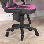 Fauteuil de jeu Flash Furniture X10, Chaise de bureau, d'ordinateur ou de PC de course, avec accoudoirs relevables et roulettes transparentes