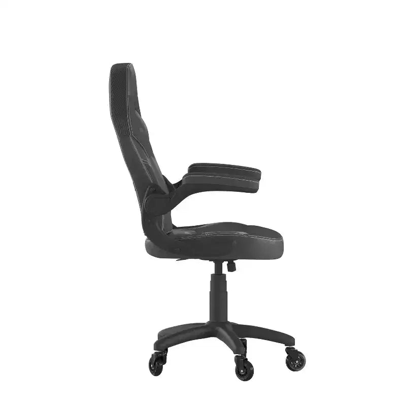 Fauteuil de jeu Flash Furniture X10, Chaise de bureau, d'ordinateur ou de PC de course, avec accoudoirs relevables et roulettes transparentes