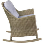 Fauteuil à bascule profond Northlight 34 en résine tressée grise avec coussins gris
