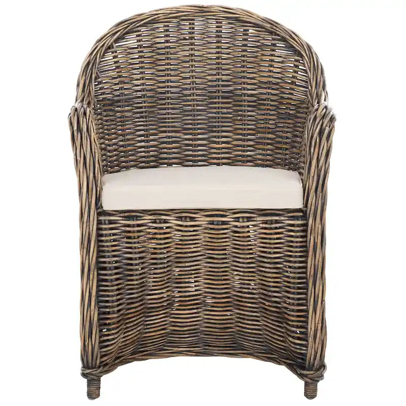 SAFAVIEH Sinja Yellow Rattan Club Chair - 24  x 26  x 35  - 24Wx26Dx35H