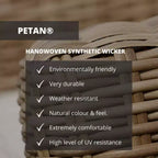 Amazonia Selvaggio Eco-Friendly Wicker Outdoor Patio Accent Chair with Cushion, Arm Chair