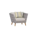 Amazonia Selvaggio Eco-Friendly Wicker Outdoor Patio Accent Chair with Cushion, Arm Chair