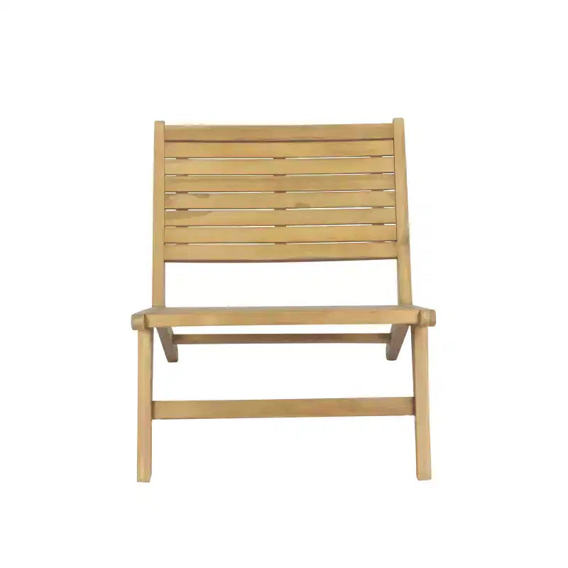 JONATHAN Y Leo Mid-Century Modern Wood Armless Outdoor Patio Chair