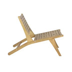JONATHAN Y Leo Mid-Century Modern Wood Armless Outdoor Patio Chair