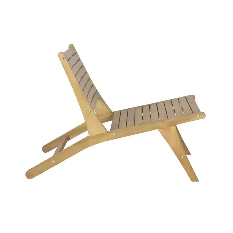 JONATHAN Y Leo Mid-Century Modern Wood Armless Outdoor Patio Chair
