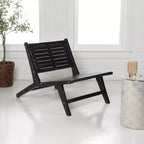 JONATHAN Y Leo Mid-Century Modern Wood Armless Outdoor Patio Chair