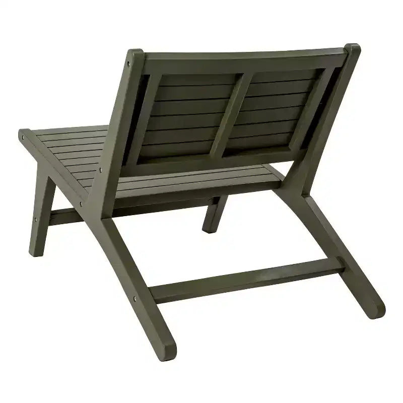 JONATHAN Y Leo Mid-Century Modern Wood Armless Outdoor Patio Chair