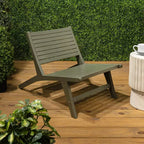 JONATHAN Y Leo Mid-Century Modern Wood Armless Outdoor Patio Chair