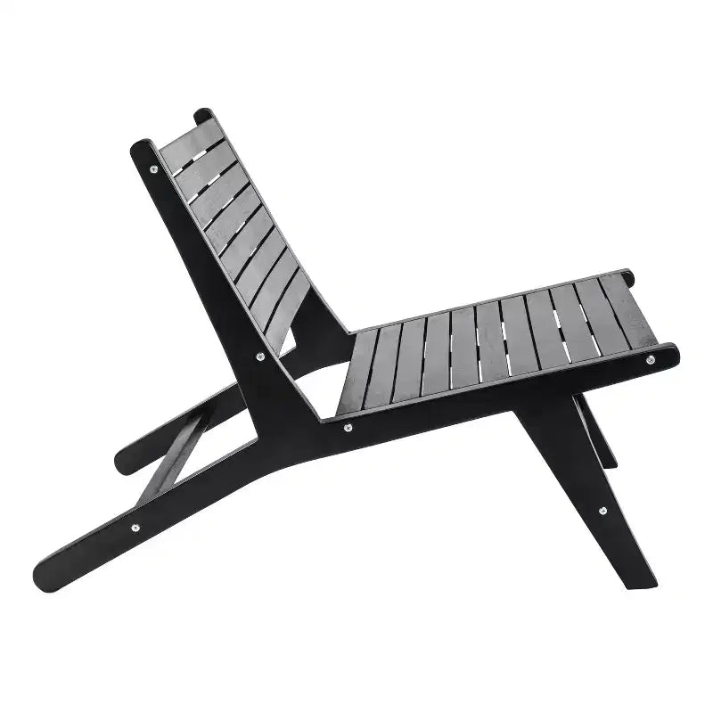 JONATHAN Y Leo Mid-Century Modern Wood Armless Outdoor Patio Chair