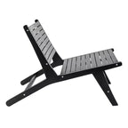 JONATHAN Y Leo Mid-Century Modern Wood Armless Outdoor Patio Chair