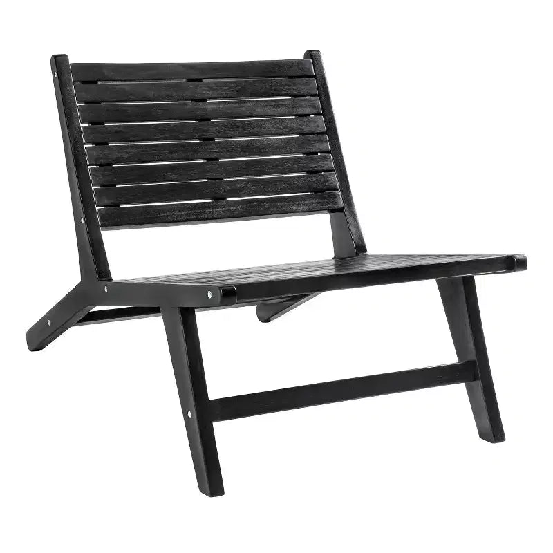 JONATHAN Y Leo Mid-Century Modern Wood Armless Outdoor Patio Chair