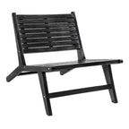 JONATHAN Y Leo Mid-Century Modern Wood Armless Outdoor Patio Chair