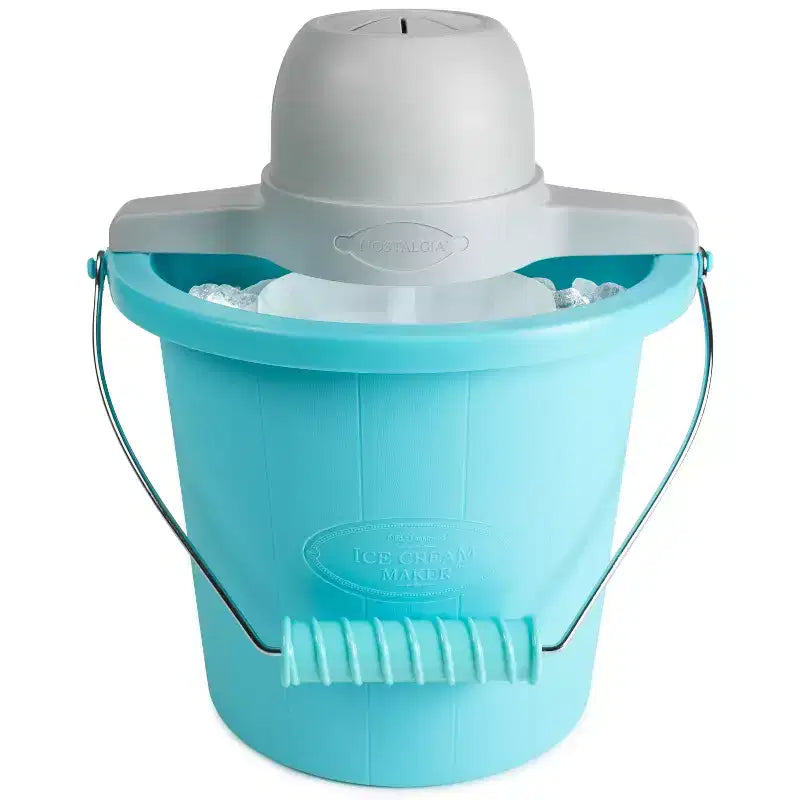 Nostalgia 4-Quart Electric Ice Cream Maker with Easy-Carry Handle