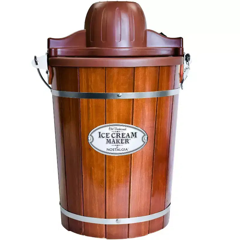Nostalgia ICMP600WD 6-Quart Wood Bucket Ice Cream Maker
