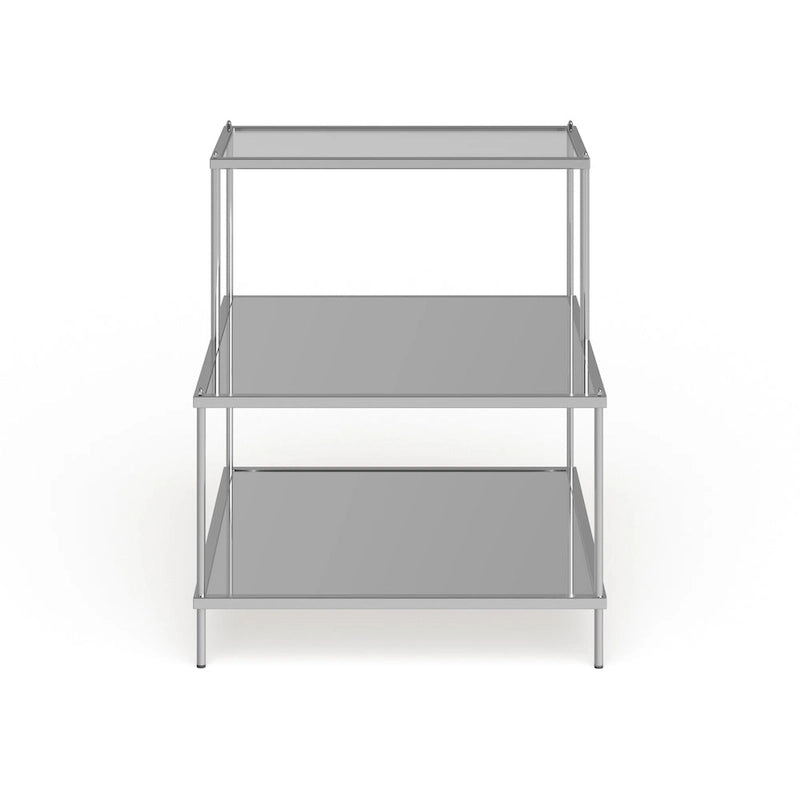 Glam Mirrored Accent Side Table