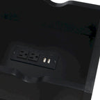 Flip-Top End Table with Built-In Charging Station and Lower Shelf
