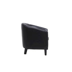 Barrel Accent Chair with Nailhead Trim and Solid Wood Legs