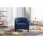 Barrel Accent Chair with Nailhead Trim and Solid Wood Legs