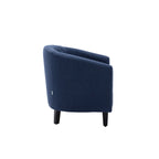 Barrel Accent Chair with Nailhead Trim and Solid Wood Legs