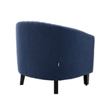 Barrel Accent Chair with Nailhead Trim and Solid Wood Legs