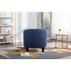 Barrel Accent Chair with Nailhead Trim and Solid Wood Legs