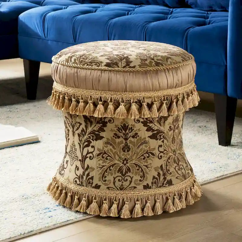 Decorative Upholstered Vanity Stool Ottoman