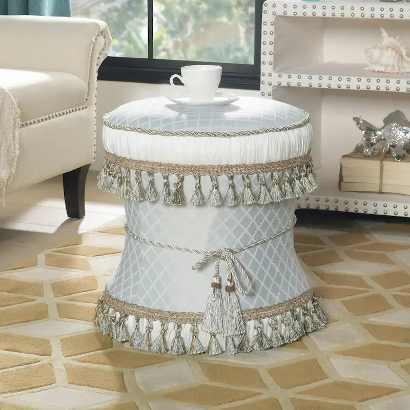 Decorative Upholstered Vanity Stool Ottoman
