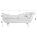 70.86-Inch Wide Chaise Lounge with Scroll Arm